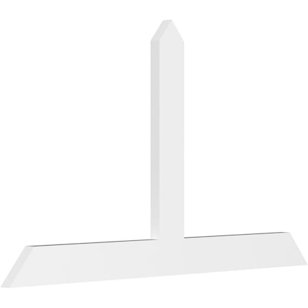 Ekena Millwork Portland Architectural Grade PVC Gable Bracket, 72"W x 42"H x 2"D x 6"F, 14/12 Pitch GBP072X42X0206POR00